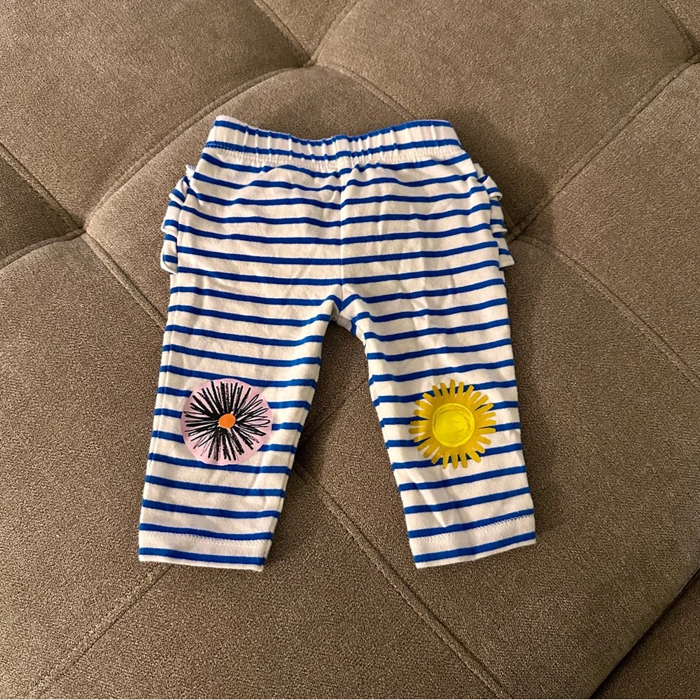 Striped Flower Leggings
